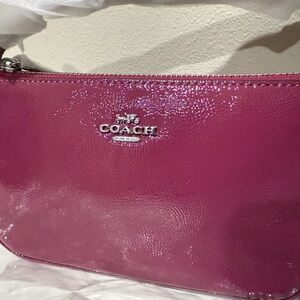 Coach Pink Leather Clutch Wristlet